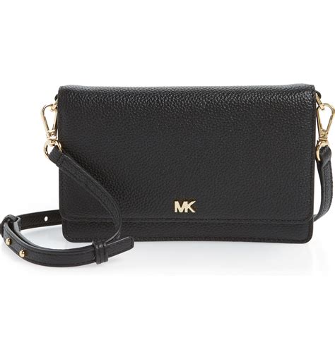 michael michael kors leather crossbody phone wallet|michael kors crossbody wallet.